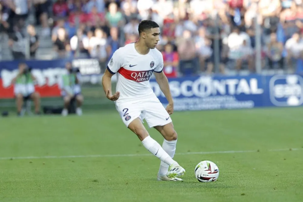 Achraf Hakimi lors d'un match du PSG (PSG.FR)