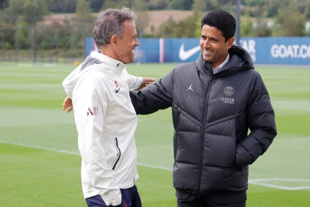 Luis Campos et Nasser Al-Khelaifi (PSG.FR)