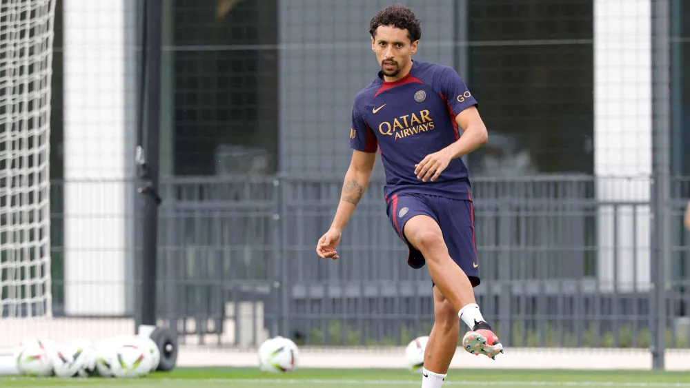 Marquinhos sous le maillot du PSG (PSG.FR)