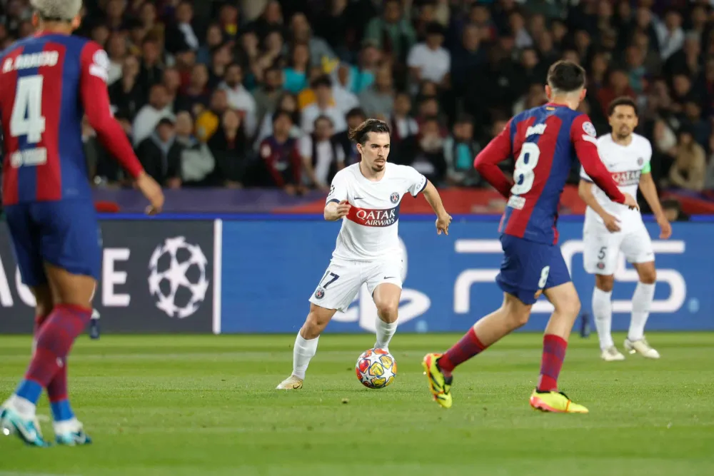 Vitinha lors du match face au FC Barcelone (PSG.FR)