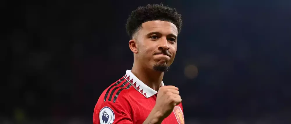 Jadon Sancho avec Manchester United (manutd.com)