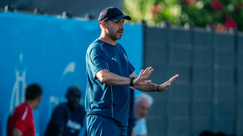 Roberto De Zerbi, l'entraineur de l'OM (OM.FR)