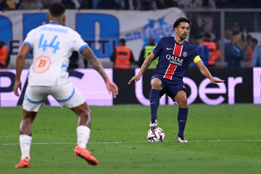 Marquinhos face à l'OM (PSG.FR)