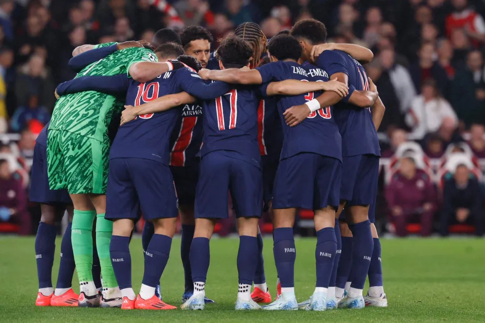 Les joueurs du PSG (PSG.FR)