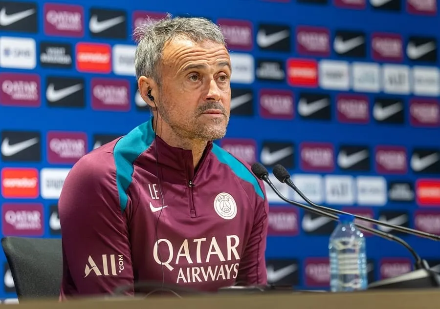 Luis Enrique en conférence de presse (PSG.FR)
