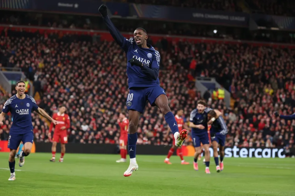La joie d'Ousmane Dembélé (PSG.FR)