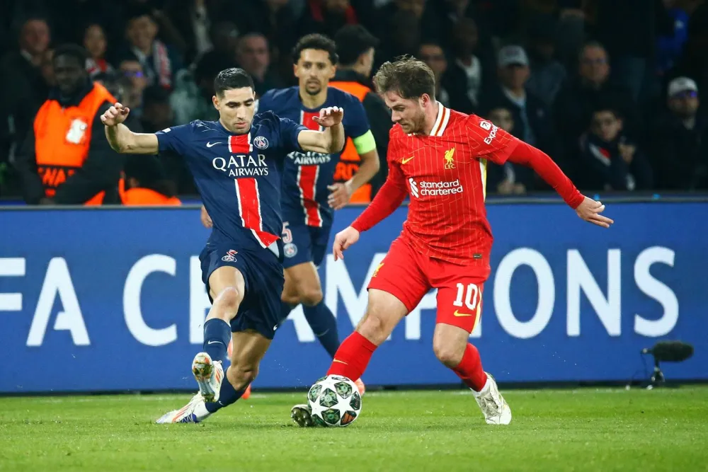 Le PSG contre Liverpool (PSG.FR)