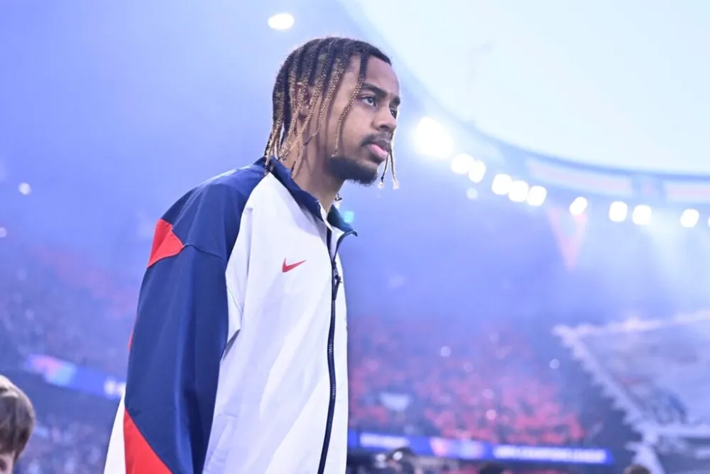 Bradley Barcola, l'attaquant du PSG (PSG.FR)