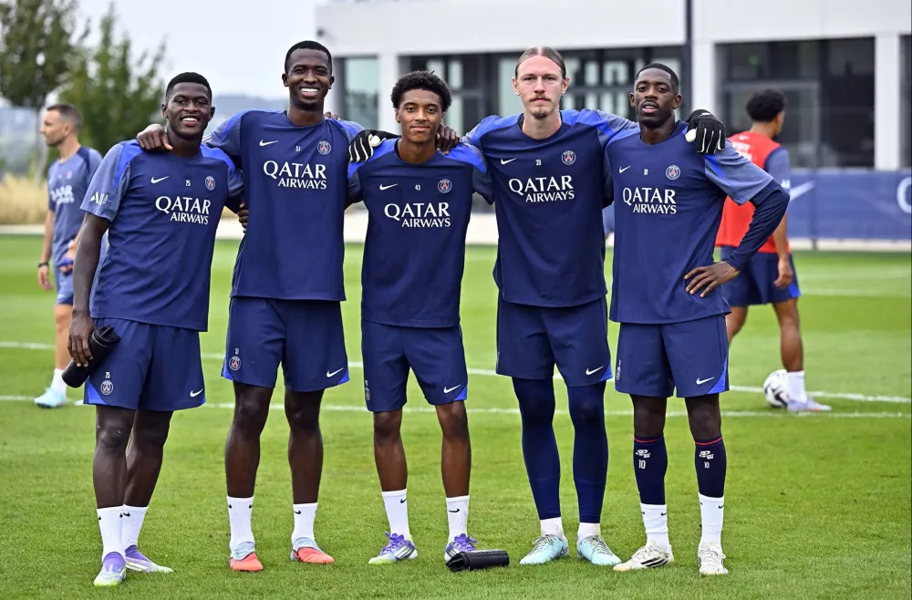 Les joueurs parisiens (PSG.FR)