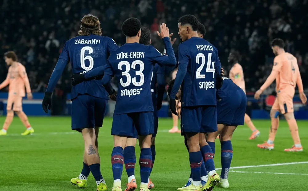 La joie du PSG face au Havre (PSG.fr)