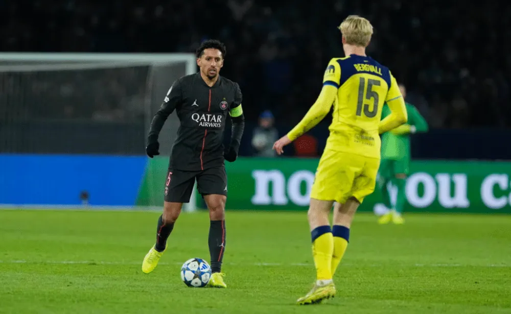 Marquinhos face à Tottenham (PSG.fr)
