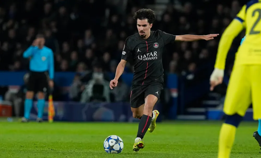 Vitinha face à Tottenham (PSG.fr)