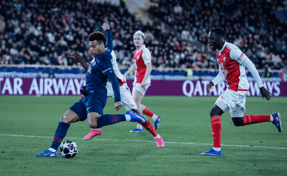 Désiré Doué face à l'AS Monaco (PSG.fr)