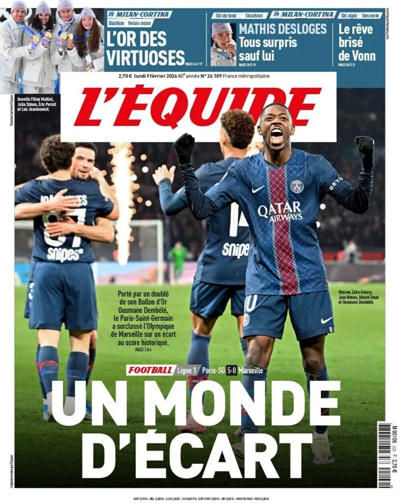 La une de L'Equipe