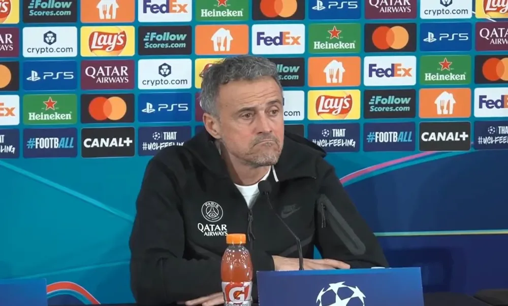 Luis Enrique en conférence de presse (Capture Youtube PSG)